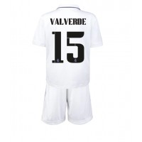 Dres Real Madrid Federico Valverde #15 Domaci za djecu 2022-23 Kratak Rukav (+ kratke hlače)